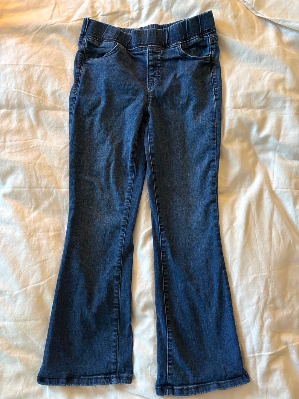 Girl’s Dark Blue Stretch Bootcut Jeans